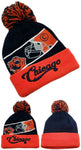 Chicago Premium Blade Cuffed Pom Beanie