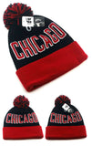Chicago Top Pro Cuffed Pom Knit Beanie