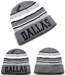 Dallas King's Choice Stripe Cuffed Knit Beanie
