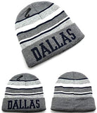 Dallas King's Choice Stripe Cuffed Knit Beanie