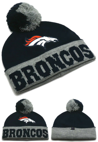 Denver Broncos Touch by Alissa Milano Women's Cuffed Pom Knit Beanie