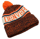 Denver Headlines Lined Cuffed Pom Beanie