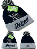 Detroit Leader of the Game Script Initial Cuffed Pom Beanie