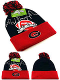 Georgia Leader of the Game Bulldogs Skyline Cuffed Pom Beanie