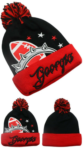 Georgia Premium Colossal Cuffed Pom Beanie