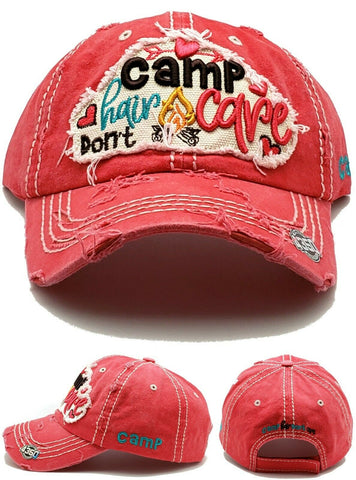 Leader of Generation Apparel Camping Hair Don't Care Adjustable Hat