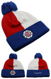 Los Angeles Clippers Mitchell & Ness Cuffed Pom Knit Beanie