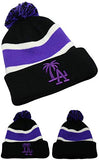 Los Angeles Headlines Palm Cuffed Pom Knit Beanie