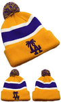 Los Angeles Headlines Palm Cuffed Pom Knit Beanie