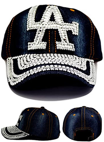 Los Angeles Headlines Women's Denim Bling Strapback Hat