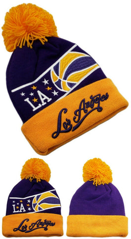 Los Angeles Premium Blade Cuffed Pom Beanie