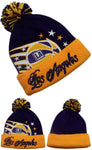 Los Angeles Premium Colossal Cuffed Pom Beanie