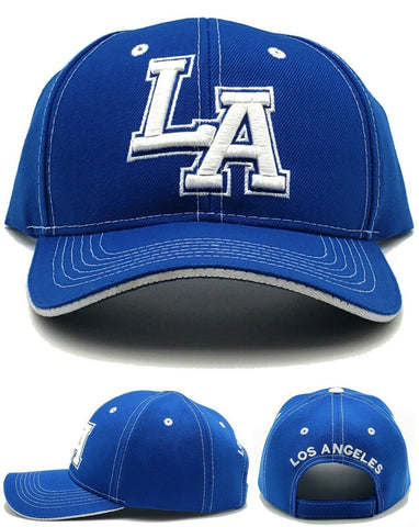 Los Angeles Top Level Initials Adjustable Hat