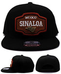 Mexico Headlines Sinaloa Leather Patch Snapback Hat