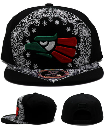 Mexico Top Level Caracara Eagle Bandana Snapback Hat