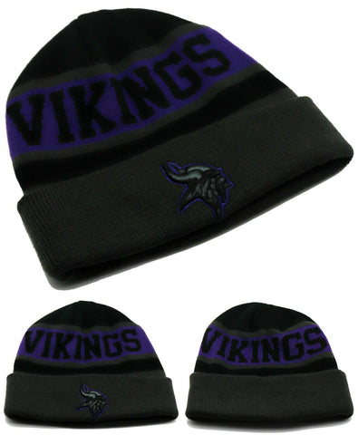 Minnesota Vikings '47 Brand Fan Favorite Striped Cuffed Knit Beanie