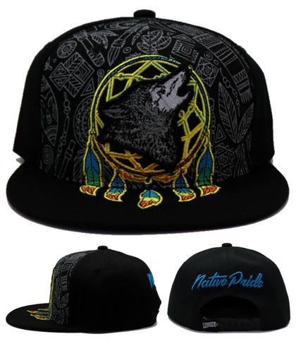 Native Pride Leader of the Game Wolf Windcatcher Snapback Hat