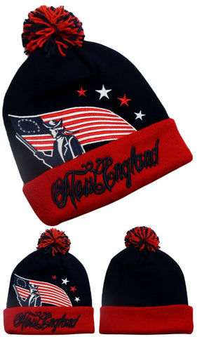 New England Premium Colossal Cuffed Pom Beanie