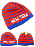 New York Knicks Adidas Striped Uncuffed Beanie