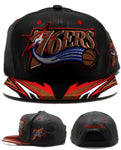 Philadelphia 76ers Mitchell & Ness Rapid Leather Snapback Hat