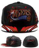 Philadelphia 76ers Mitchell & Ness Rapid Leather Snapback Hat