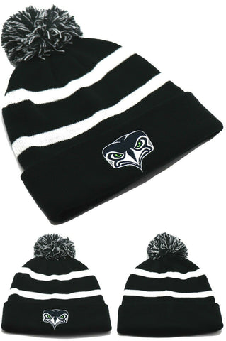 Seattle Seahawks '47 Brand Fan Favorite Striped Cuffed Pom Knit Beanie