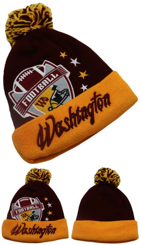 Washington Premium Colossal Shield Cuffed Pom Beanie