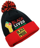 Black Pride Premium Black Lives Matter Cuffed Pom Beanie