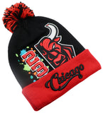 Chicago Greatest 23 Splash Cuffed Pom Beanie