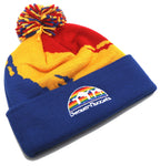 Denver Nuggets Mitchell & Ness Paintbrush Cuffed Pom Knit Beanie