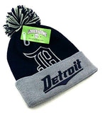 Detroit Leader of the Game Script Initial Cuffed Pom Beanie