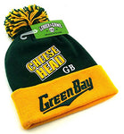 Green Bay Leader of the Game Cheese Head Cuffed Pom Beanie