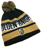 Las Vegas Golden Knights NHL by Outerstuff Youth Striped Cuffed Pom Beanie