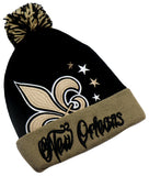 New Orleans Premium Colossal Cuffed Pom Beanie