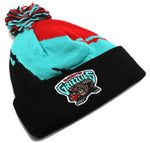 Vancouver Grizzlies Mitchell & Ness Paintbrush Cuffed Pom Knit Beanie