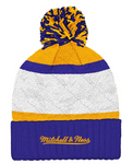 Los Angeles Lakers Mitchell & Ness Cuffed Quilted Crown Beanie