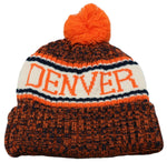 Denver Headlines Lined Cuffed Pom Beanie