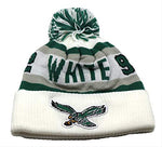 Philadelphia Eagles Mitchell & Ness Reggie White 92 Cuffed Pom Knit Beanie