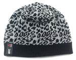 UFC Reebok Women's Cheetah Patterned Uncuffed Beanie