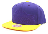 Los Angeles Lakers Mitchell & Ness Cropped XL Logo Snapback Hat