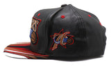 Philadelphia 76ers Mitchell & Ness Rapid Leather Snapback Hat