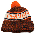 Denver Headlines Lined Cuffed Pom Beanie