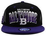 Baltimore Leader of the Game Arch Fade Trucker Snapback Hat