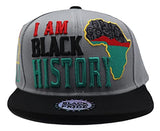 Black Pride Top Pro I Am Black History Snapback Hat