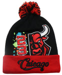 Chicago Greatest 23 Splash Cuffed Pom Beanie