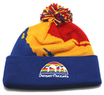 Denver Nuggets Mitchell & Ness Paintbrush Cuffed Pom Knit Beanie