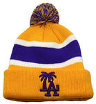 Los Angeles Headlines Palm Cuffed Pom Knit Beanie