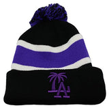 Los Angeles Headlines Palm Cuffed Pom Knit Beanie