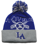 Los Angeles Leader of the Game Baseball Skyline Cuffed Pom Beanie