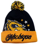 Michigan Premium Colossal Cuffed Pom Beanie